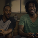 Anthony Mackie and Yahya Abdul-Mateen II in “Striking Vipers,” Black Mirror